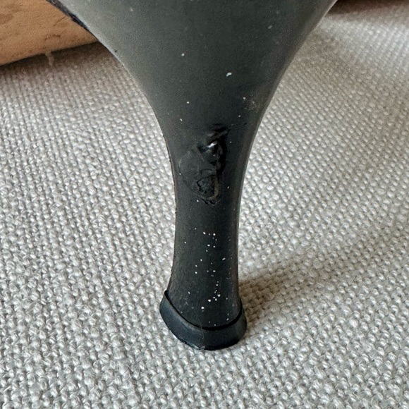 FENDI Vintage Black Suede & Leather Mule Heels | Square Toe | Made in Italy | 7 - Picture 5 of 8